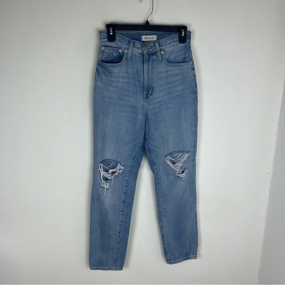 Madewell The Momjean in Gilford Wash: Ripped Edition Size 24 High Rise - Picture 2 of 8